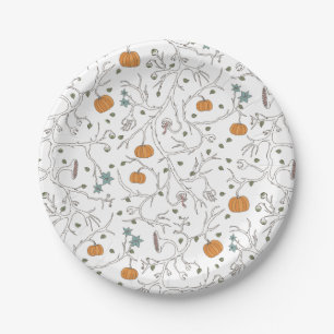 Assiettes En Carton Motif de vigne effrayante pour Halloween