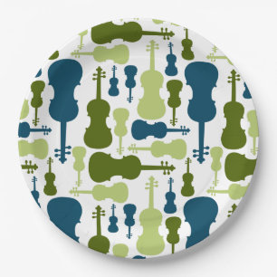 Assiettes En Carton Motif de violon