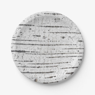 Assiettes En Carton Motif d'écorce de bouleau