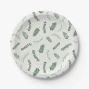 Assiettes En Carton Motif d'épinette de Noël Fête de vacances