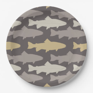 Assiettes En Carton Motif des leurres de pêche aérienne