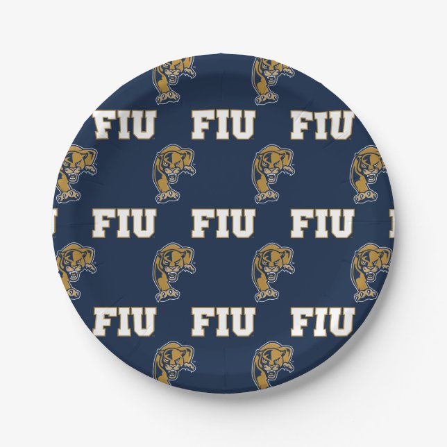 Assiettes En Carton Motif des Panthers de la FIU (Devant)