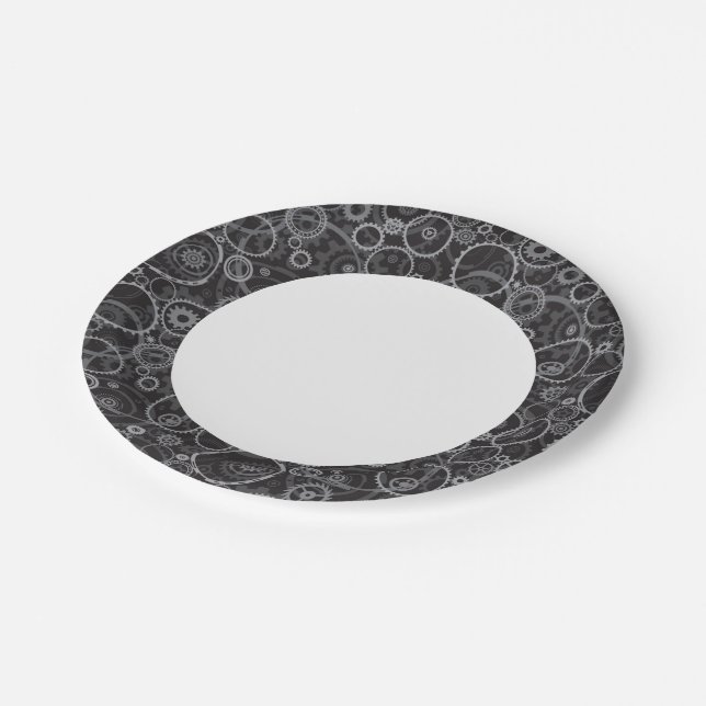 Assiettes En Carton motif des roues (Angle)