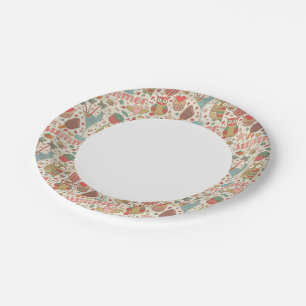 Assiettes En Carton Motif D'Été Avec Glace