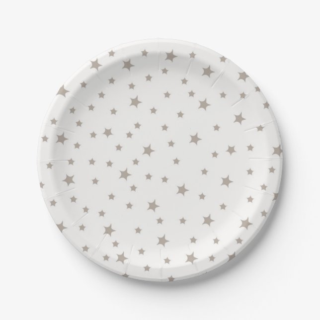 Assiettes En Carton Motif d'étoiles (Devant)