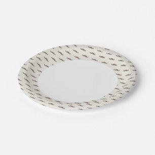 Assiettes En Carton motif d'hipsters de Moustache 3