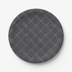 Assiettes En Carton Motif diamant en fer métallique