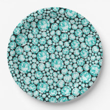 Motif diamant turquoise