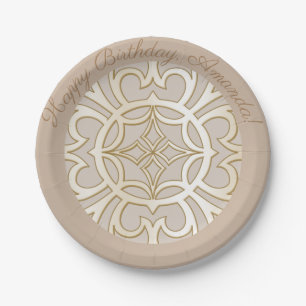 Assiettes En Carton Motif d'impression Jacquard