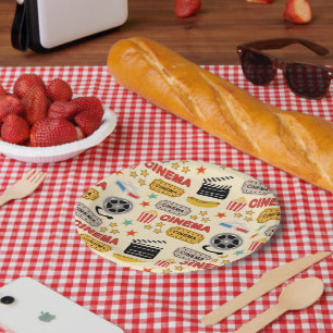 Assiettes En Carton Motif du cinéma