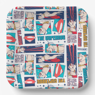 Assiettes En Carton Motif du panneau de dessin Krypto