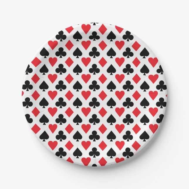 Assiettes En Carton Motif du pont de cartes (Devant)