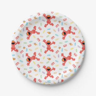 Assiettes En Carton Motif Elmo Crayon