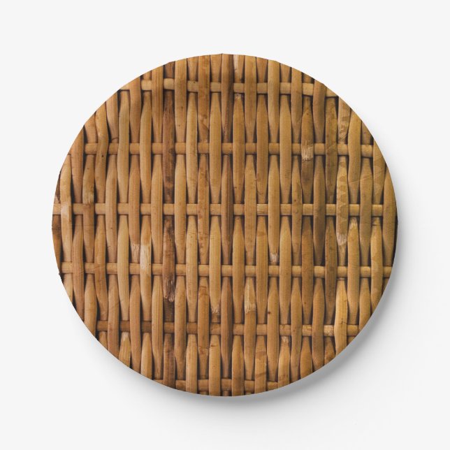 Assiettes En Carton Motif en bambou (Devant)