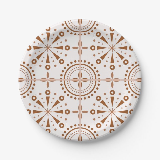 Assiettes En Carton Motif en céramique (Devant)