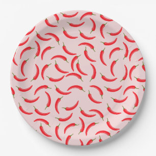 Assiettes En Carton Motif épicé Red Chili