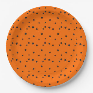 Assiettes En Carton Motif étoile Arrière - plan d'Halloween