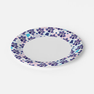 Assiettes En Carton motif exotique de paon indien