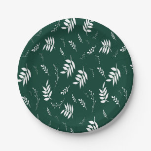 Assiettes En Carton motif feuille