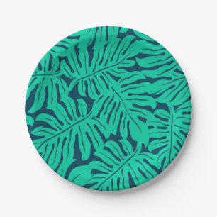 Assiettes En Carton motif feuille