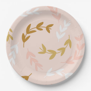 ASSIETTES EN CARTON MOTIF FEUILLE 4