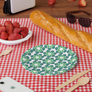 Assiettes En Carton Motif Feuille, Motif De Feuilles, Feuilles Verts
