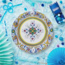 Motif floral complexe de Deruta italien