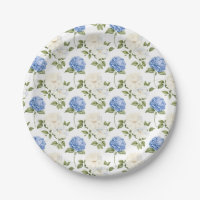 Motif floral d'hortensia bleu