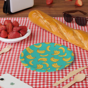 Assiettes En Carton Motif Fruit Banana