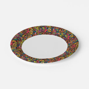 Assiettes En Carton motif funky