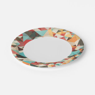 Assiettes En Carton Motif géométrique de la Terre