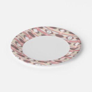 Assiettes En Carton motif géométrique de style aztèque 2