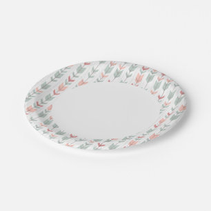 Assiettes En Carton motif géométrique de style rétro
