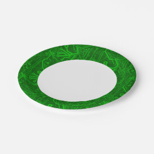 Assiettes En Carton Motif Green Printing Circuit Board