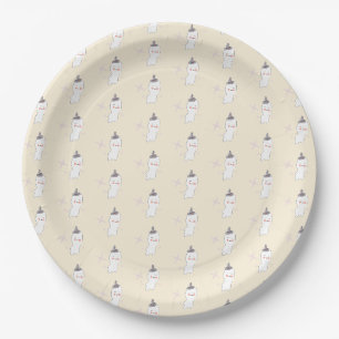 Assiettes En Carton Motif Halloween Doodle Fantôme Rétro