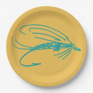 Assiettes En Carton Motif Harlequin Fly Fishing Lures