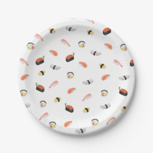 Assiettes En Carton Motif japonais de sushi