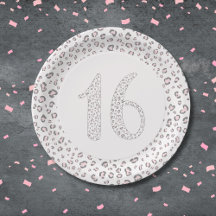 Motif léopard rose sweet sixteen
