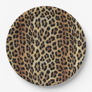 Assiettes En Carton Motif léopard, tigre, peau de léopard, tendance,