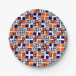 Assiettes En Carton motif ludique sur le thème de l'Halloween