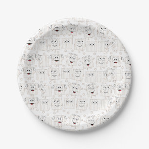 Assiettes En Carton Motif Matzah sur plaque papier passover