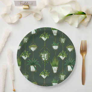 Assiettes En Carton Motif ménager à accrochage géométrique