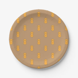 Assiettes En Carton Motif mignon d'arachide