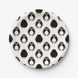 Assiettes En Carton Motif mignon de pingouin