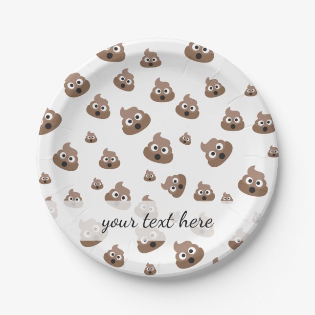 Assiettes En Carton Motif mignon d'Emoji de dunette (Devant)