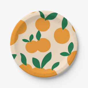 Assiettes En Carton Motif moderne et élégant à base d'agrumes
