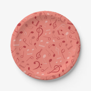 Assiettes En Carton Motif musical