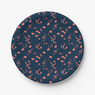 Assiettes En Carton Motif musical
