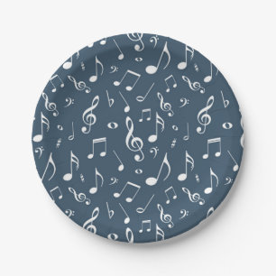 Assiettes En Carton Motif musical