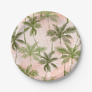 Assiettes En Carton Motif palmier